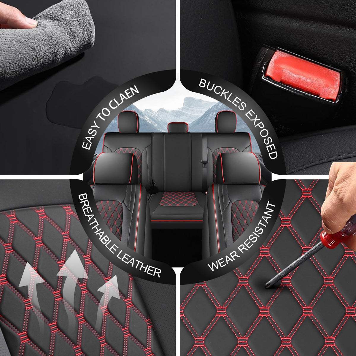 Chevy Silverado GMC Sierra waterproof leather seat covers - view 9