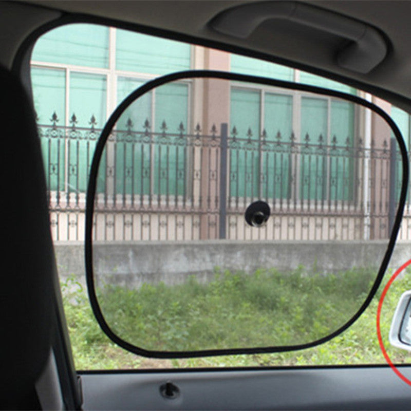2 piece black car side window sun shades