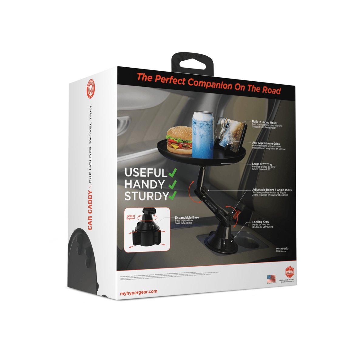 HyperGear Car Caddy Cup Holder with Phone Mount
