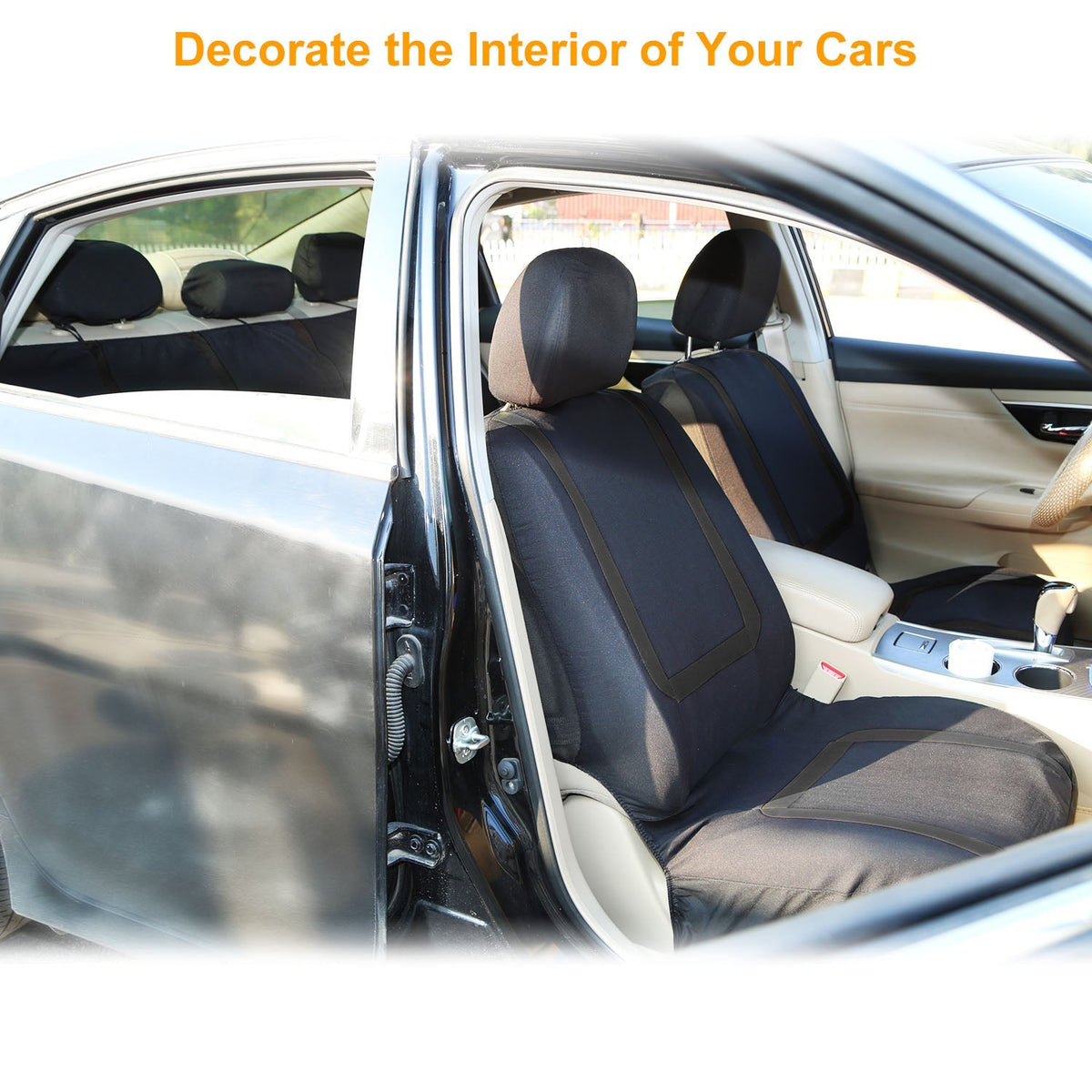 Universal Car Seat Covers | 9-Piece Full Set | Car Accessories