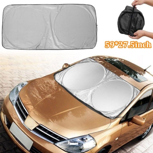 Car windshield sun shade foldable visor cover