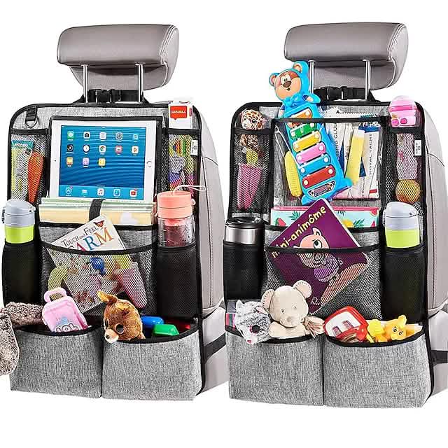 2-Piece Car Rear Seat Organizer Storage Bag | Car Accessories