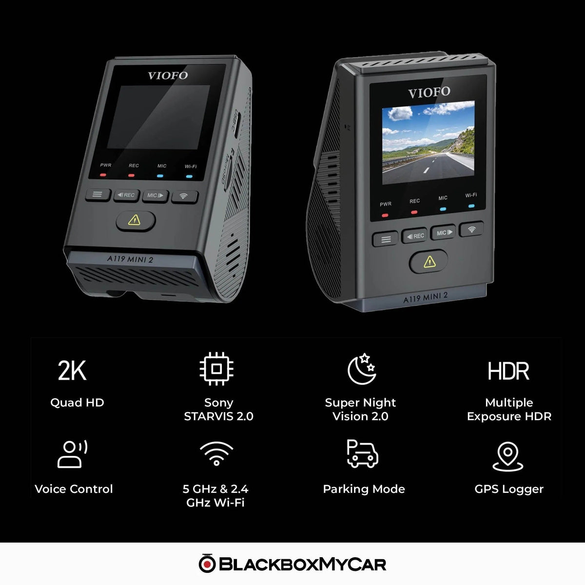 VIOFO A119 Mini 2 2K QHD dash cam - view 2
