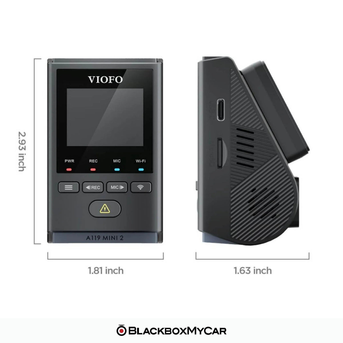 VIOFO A119 Mini 2 2K QHD dash cam - view 3