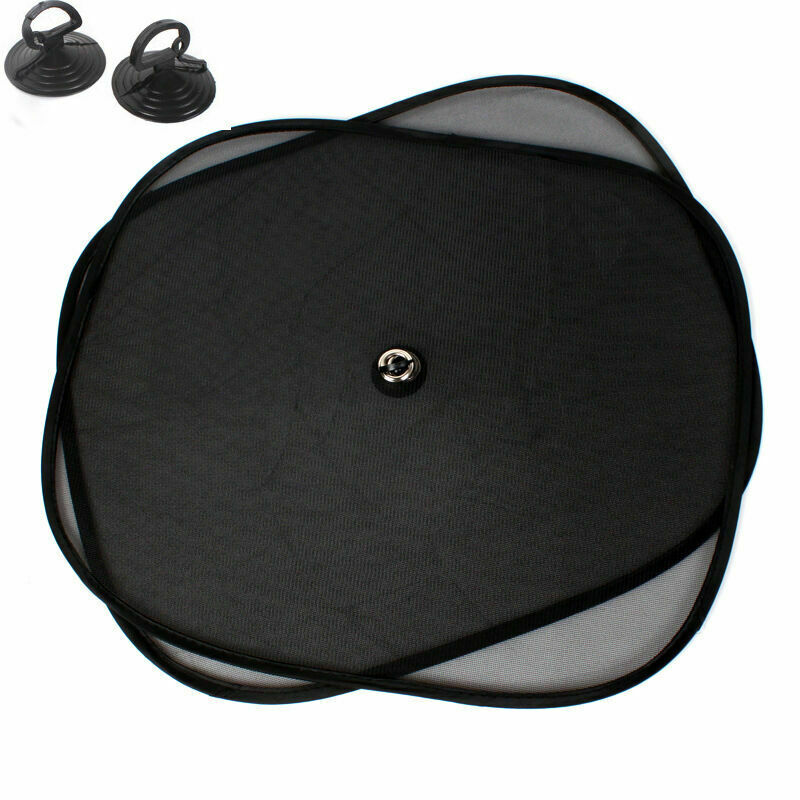 2 piece black car side window sun shades