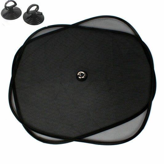 2 piece black car side window sun shades
