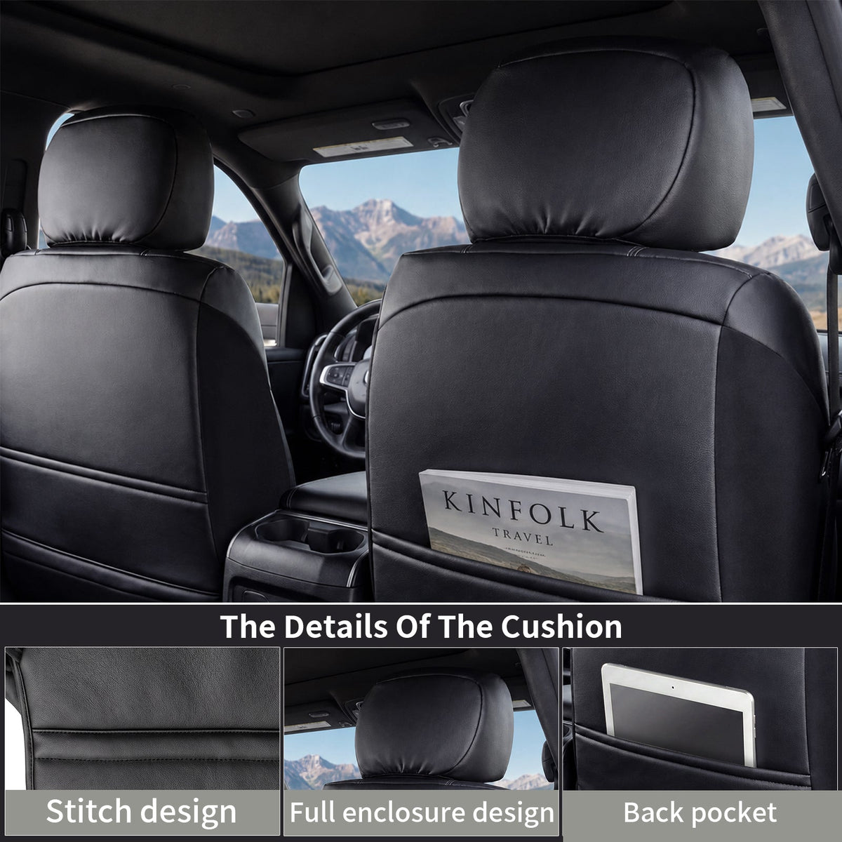 Dodge RAM Car Seat Covers | Nappa Waterproof Leather | Car Accessories
