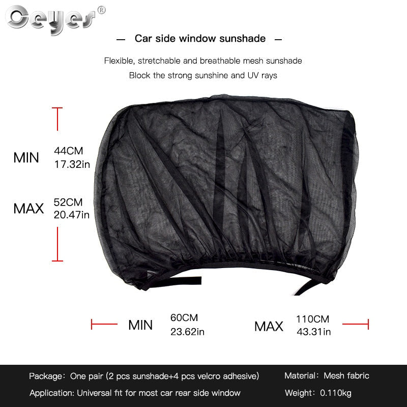 Ceyes 2 piece car side window sun shades