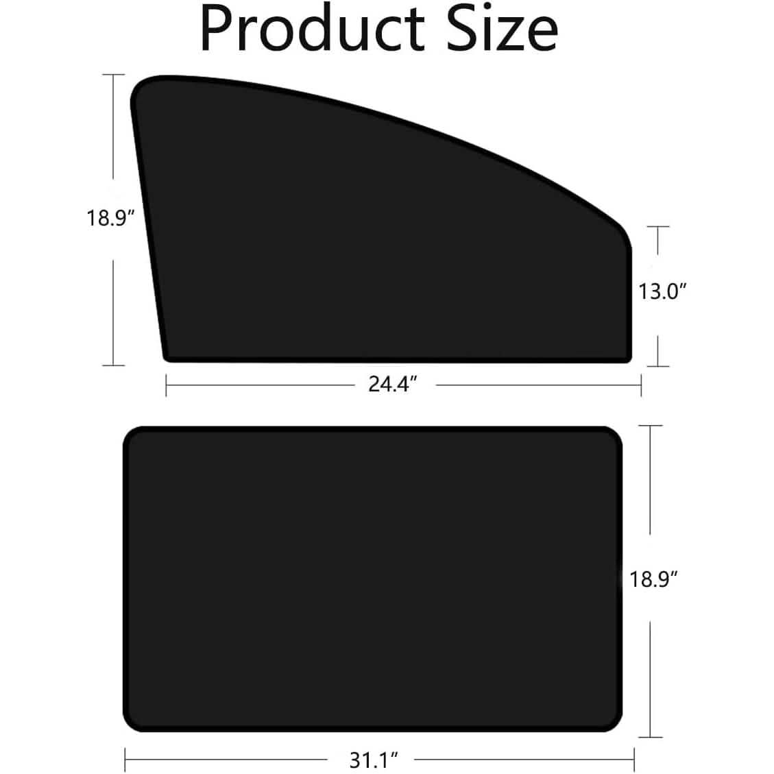 4 pack car side window sun shades