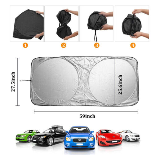 Car windshield sun shade foldable visor cover