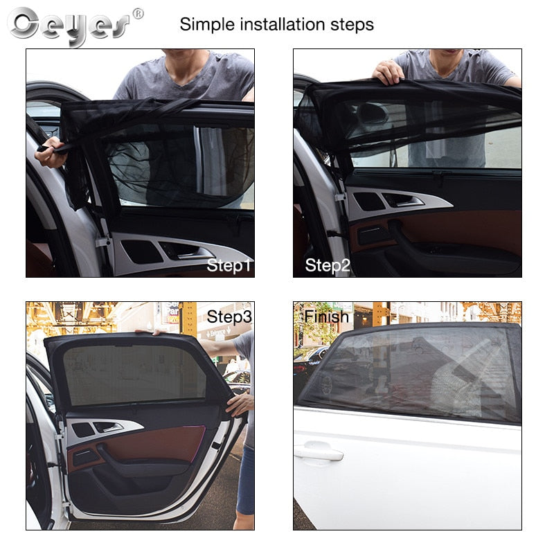 Ceyes 2 piece car side window sun shades