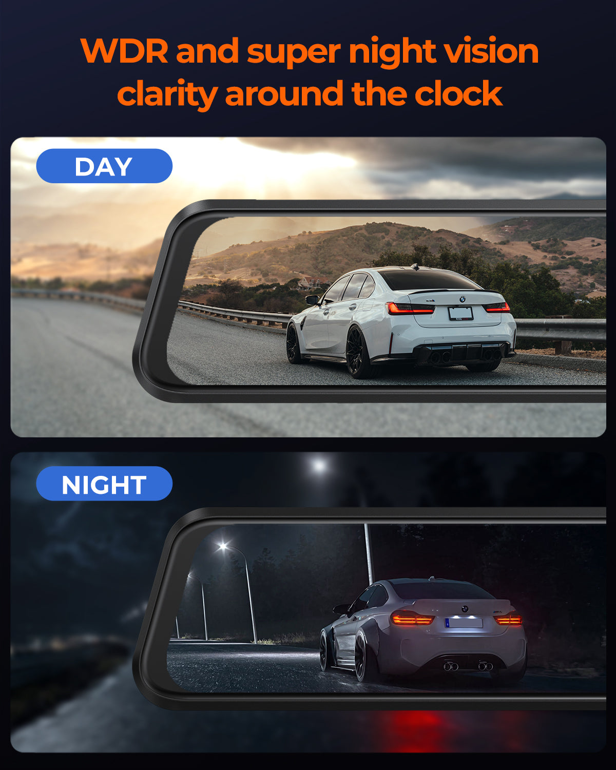 M4 12-inch mirror dash cam with 4K front camera - view 5