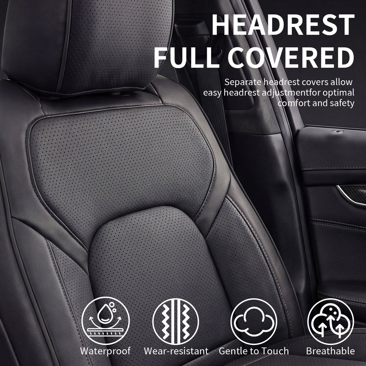 Dodge RAM Car Seat Covers | Nappa Waterproof Leather | Car Accessories