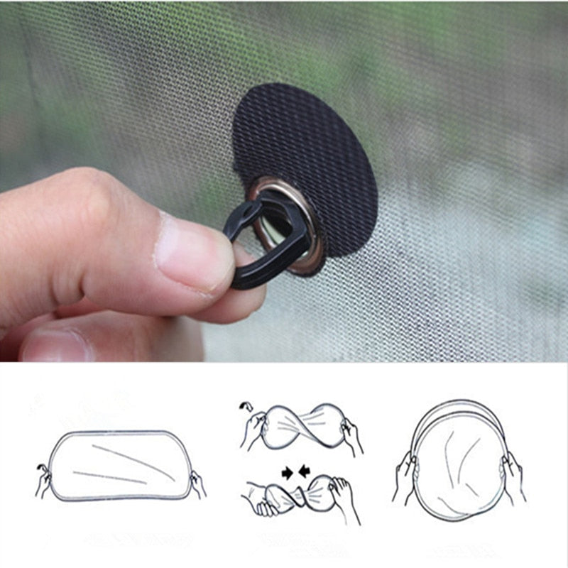 2 piece black car side window sun shades