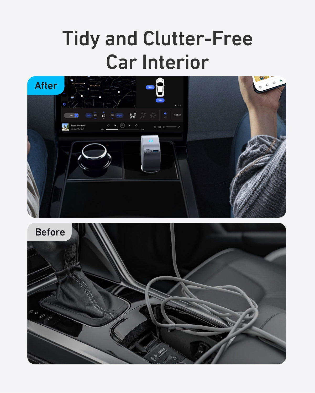Anker Nano 75W USB-C car charger with retractable cable - view 5