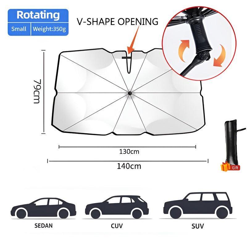 Car windshield sun shade protector