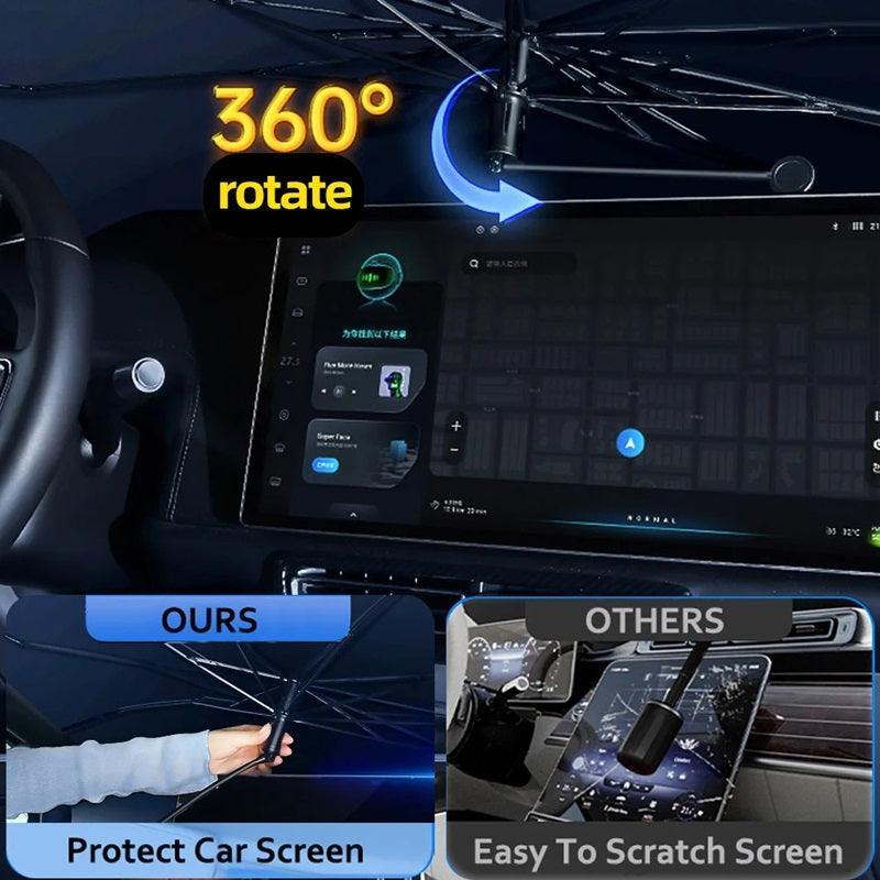 Car windshield sun shade protector