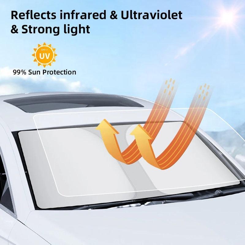 Car windshield sun shade protector
