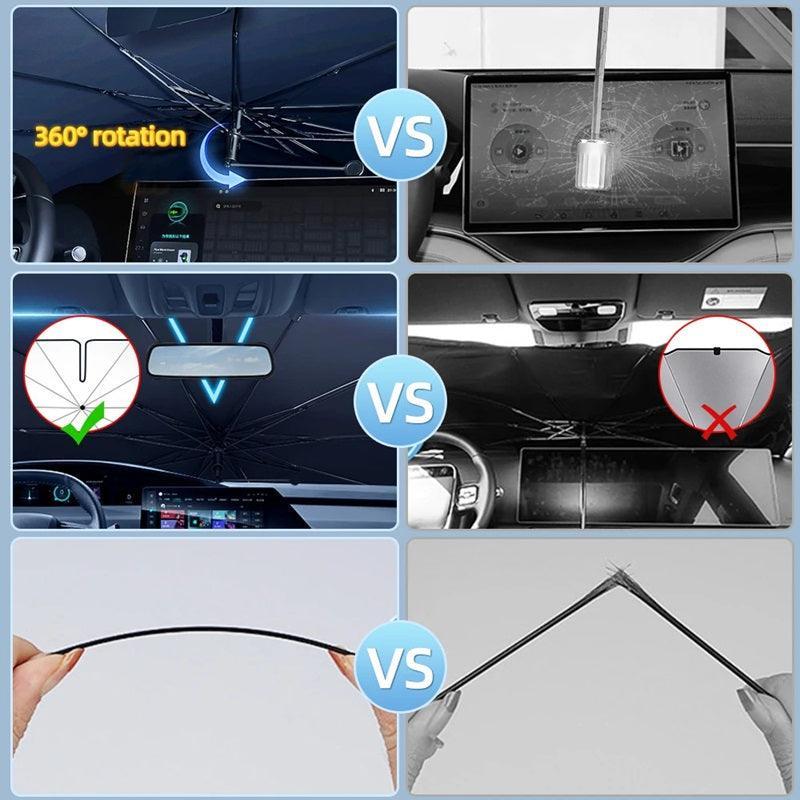 Car windshield sun shade protector
