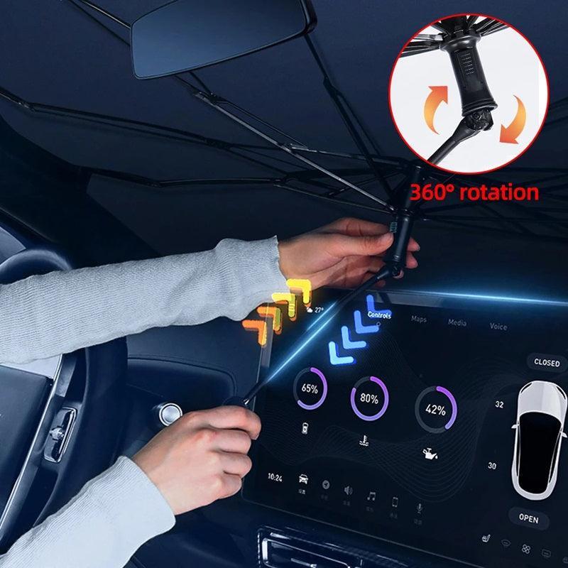 Car windshield sun shade protector