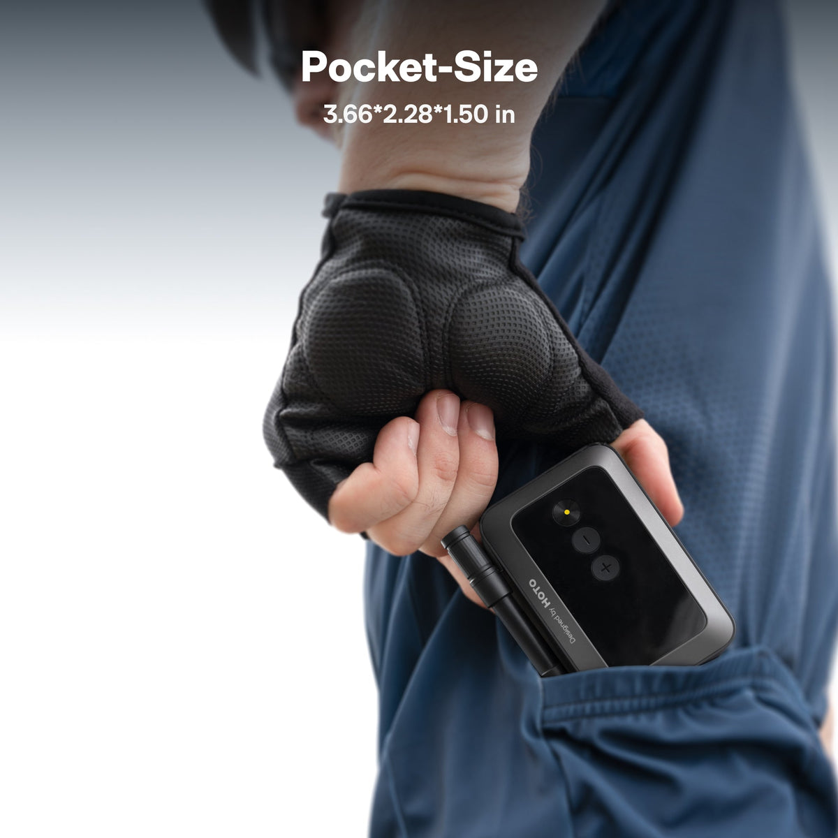 HOTO Air Pump Pocket portable mini tire pump - view 3