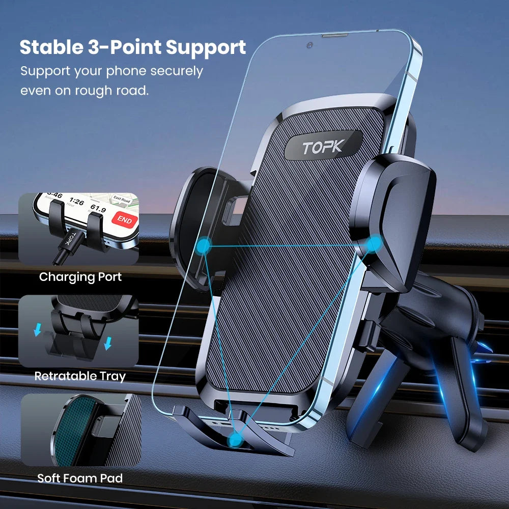 topk universal gravity car phone holder