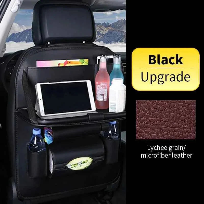 Car Back Seat Organizer Storage Bag with Foldable Table Tray | Car Accessories