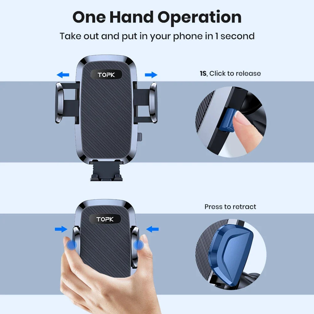topk universal gravity car phone holder