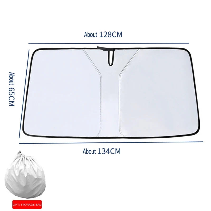 Car front windshield sunshade foldable UV protection