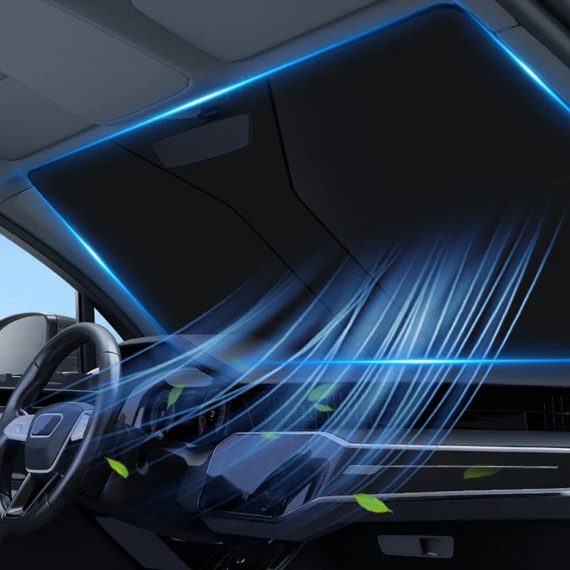 Car front windshield sunshade foldable UV protection
