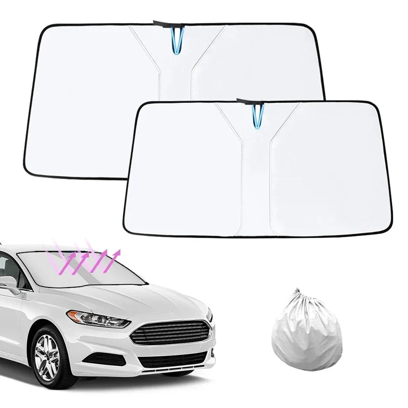 Car front windshield sunshade foldable UV protection