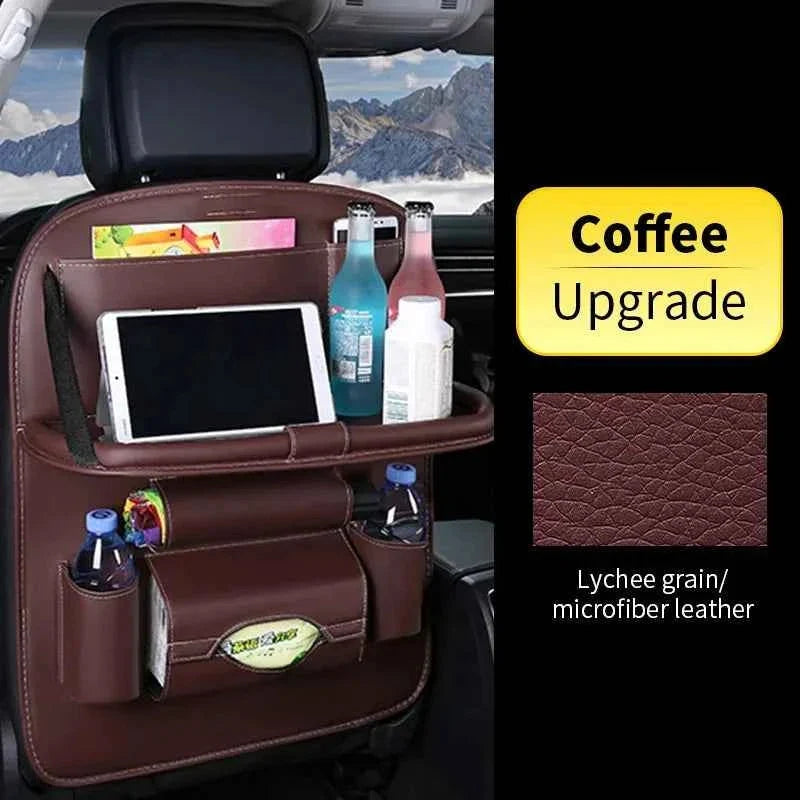 Car Back Seat Organizer Storage Bag with Foldable Table Tray | Car Accessories