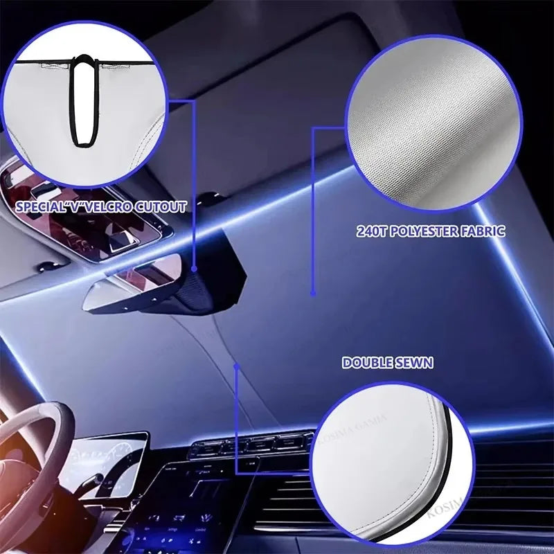 Auto folding car windshield sun shade