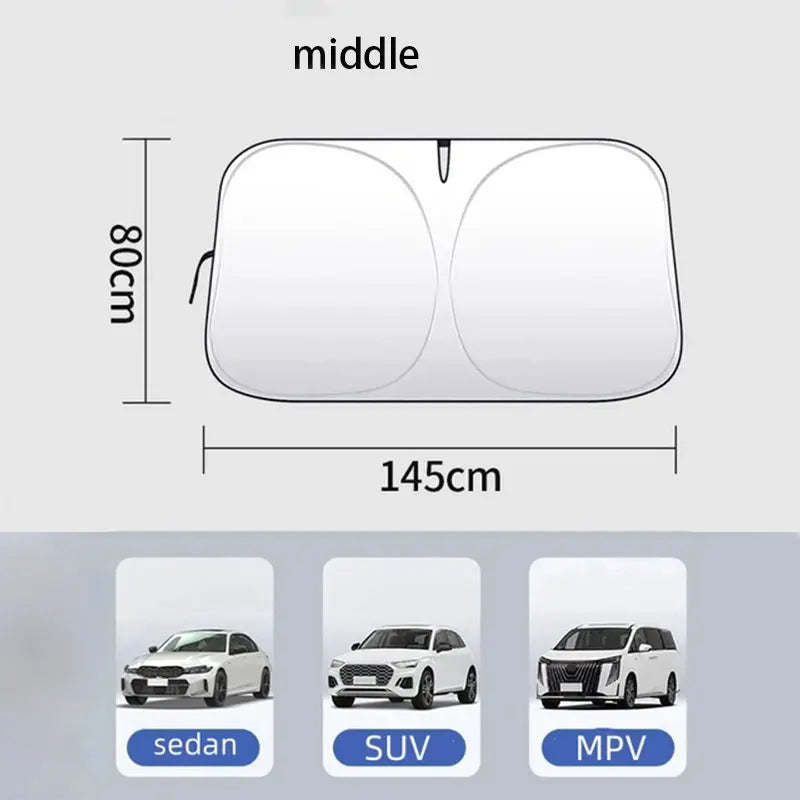 Auto folding car windshield sun shade