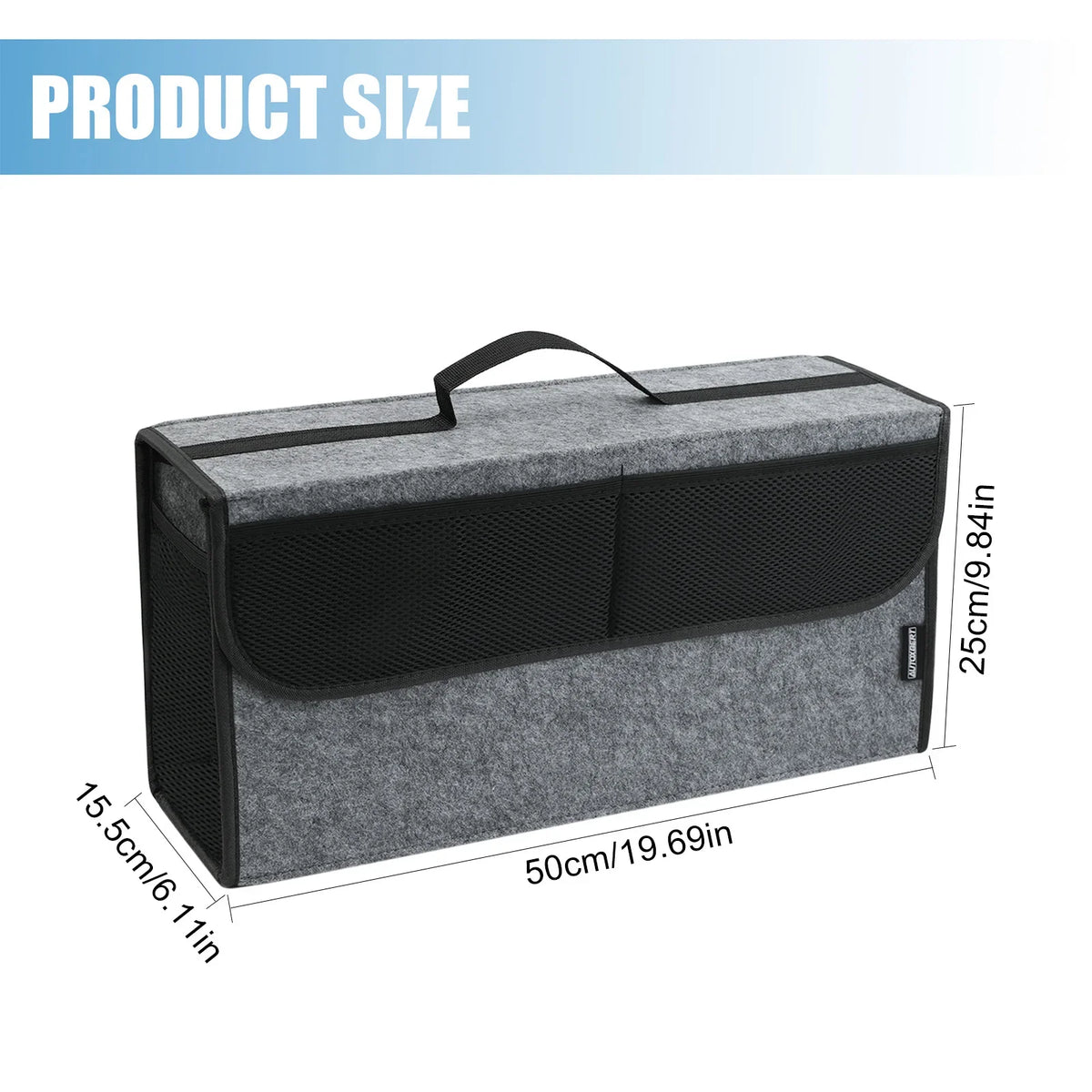 Car Trunk Organizer Felt Boot Organizer Storage Bag | Universal Collapsible Cargo Box