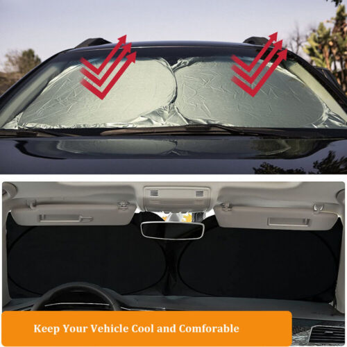Car windshield sun shade foldable visor cover