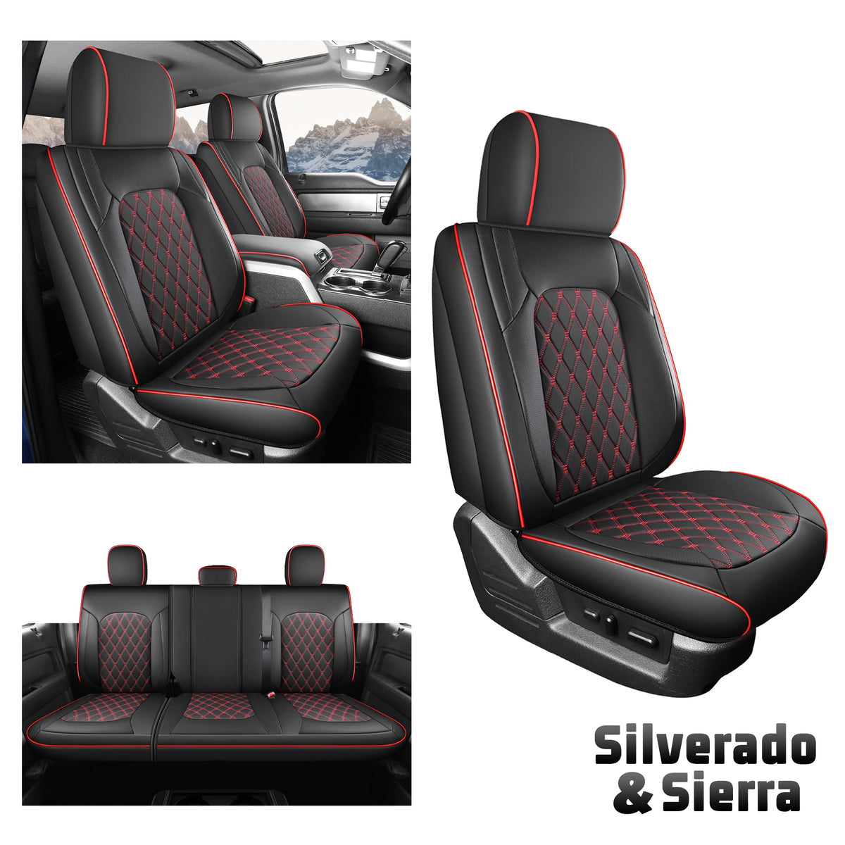 Chevy Silverado GMC Sierra waterproof leather seat covers - view 10