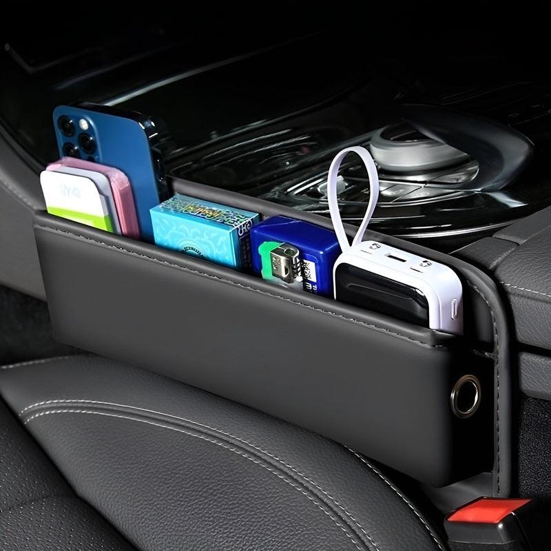 Leather Car Seat Gap Storage Box | Car Accessories