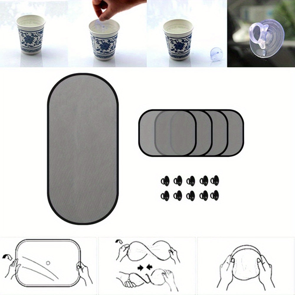 Car side window sunshade socks 5 pack