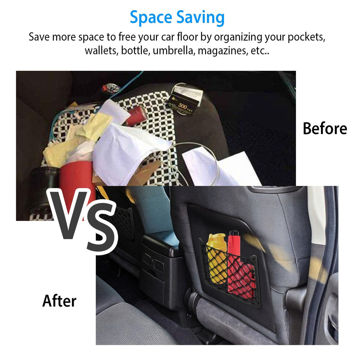 3-Piece Mesh Car Seat Side Storage Pockets | Car Accessories