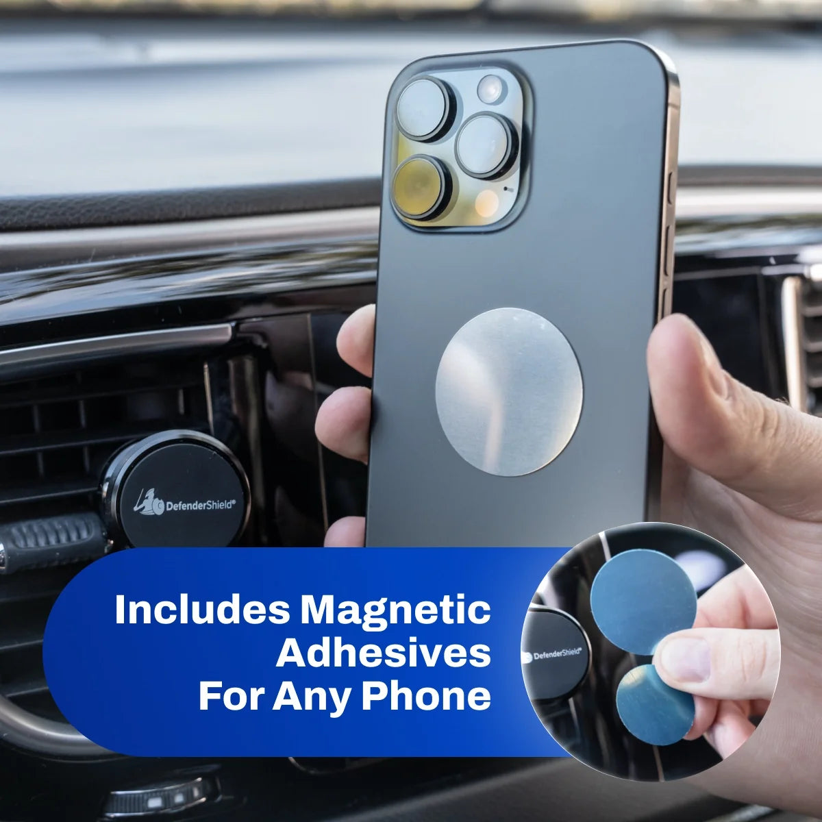 magnetic car phone holder – 360° air vent mount