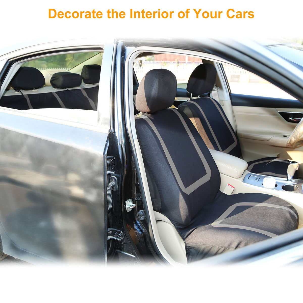 Universal Car Seat Covers | 9-Piece Full Set | Car Accessories