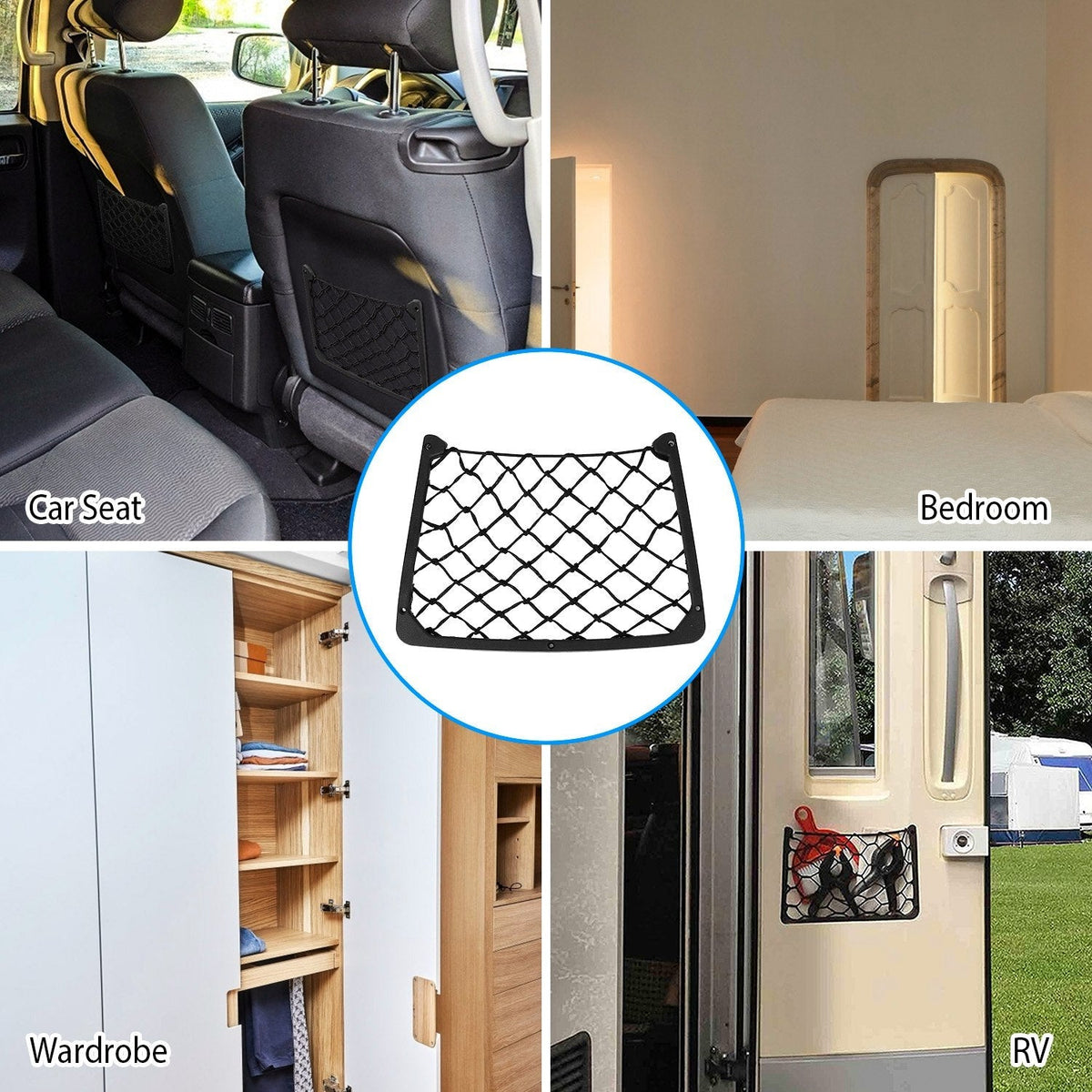 3-Piece Mesh Car Seat Side Storage Pockets | Car Accessories