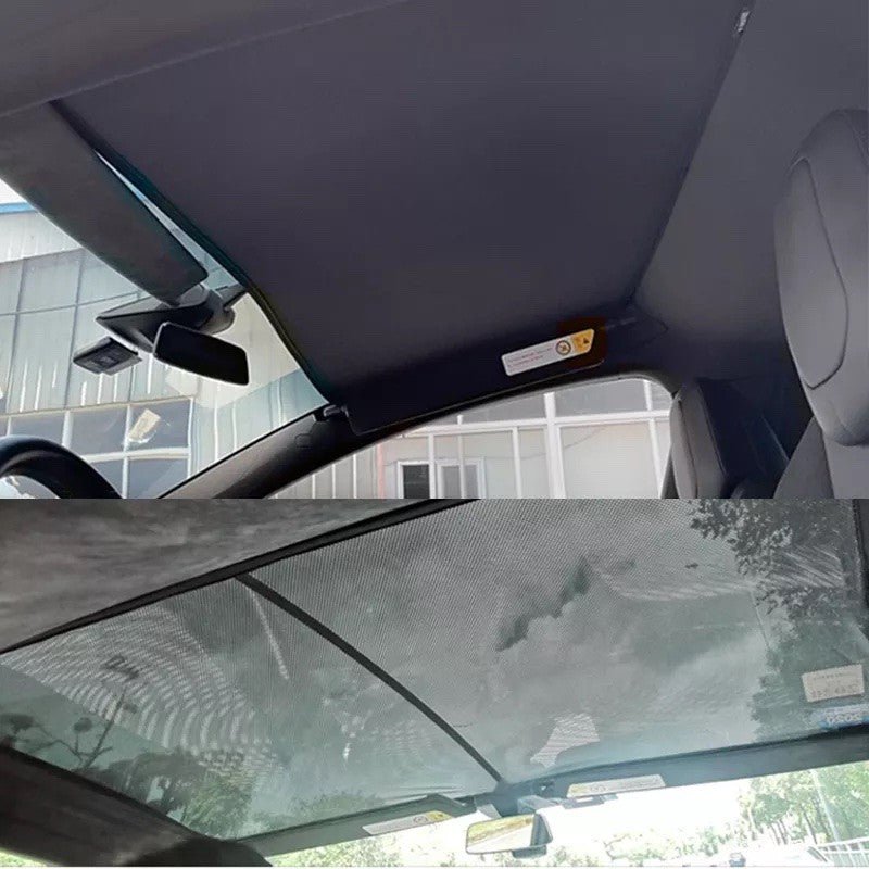 Tesla Model X front roof and tailgate sunshade