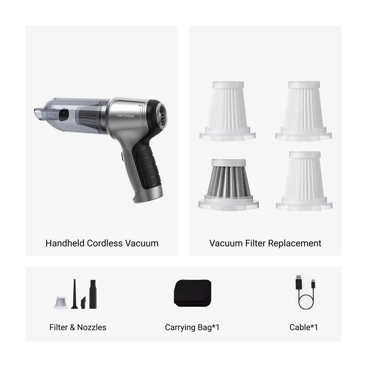 xCool Cordless Handheld Car Vacuum Cleaner – Car, Home & Pet Hair