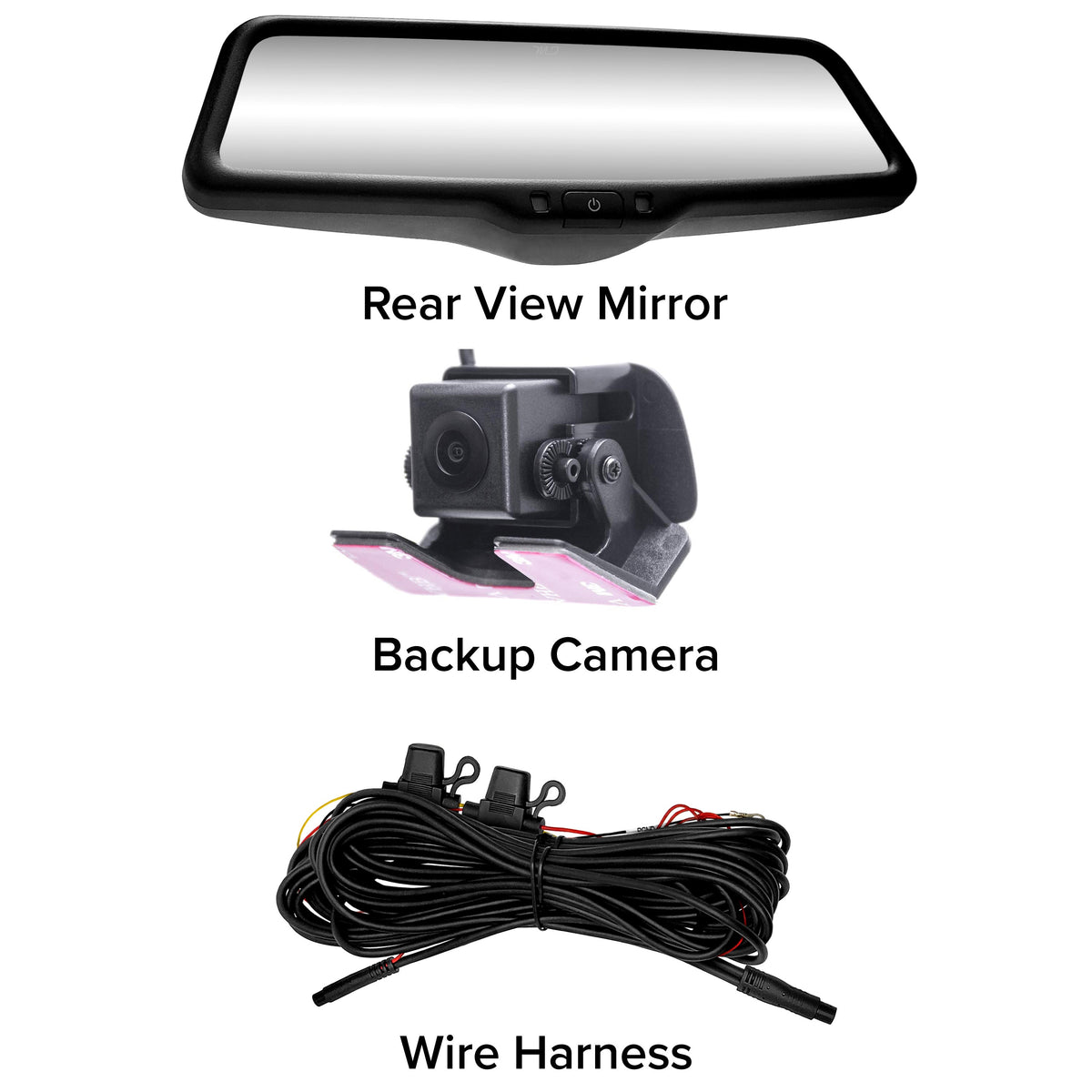 10-inch rear view mirror dash cam with backup camera - view 8