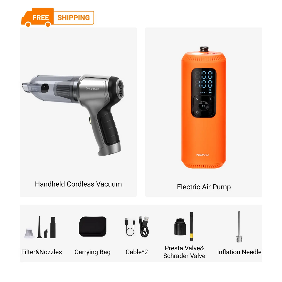 xCool Cordless Handheld Car Vacuum Cleaner – Car, Home & Pet Hair