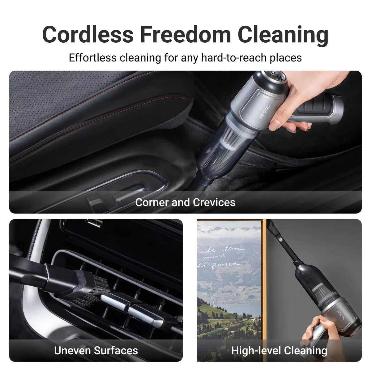 xCool cordless handheld car vacuum for car, home and pet hair - view 5