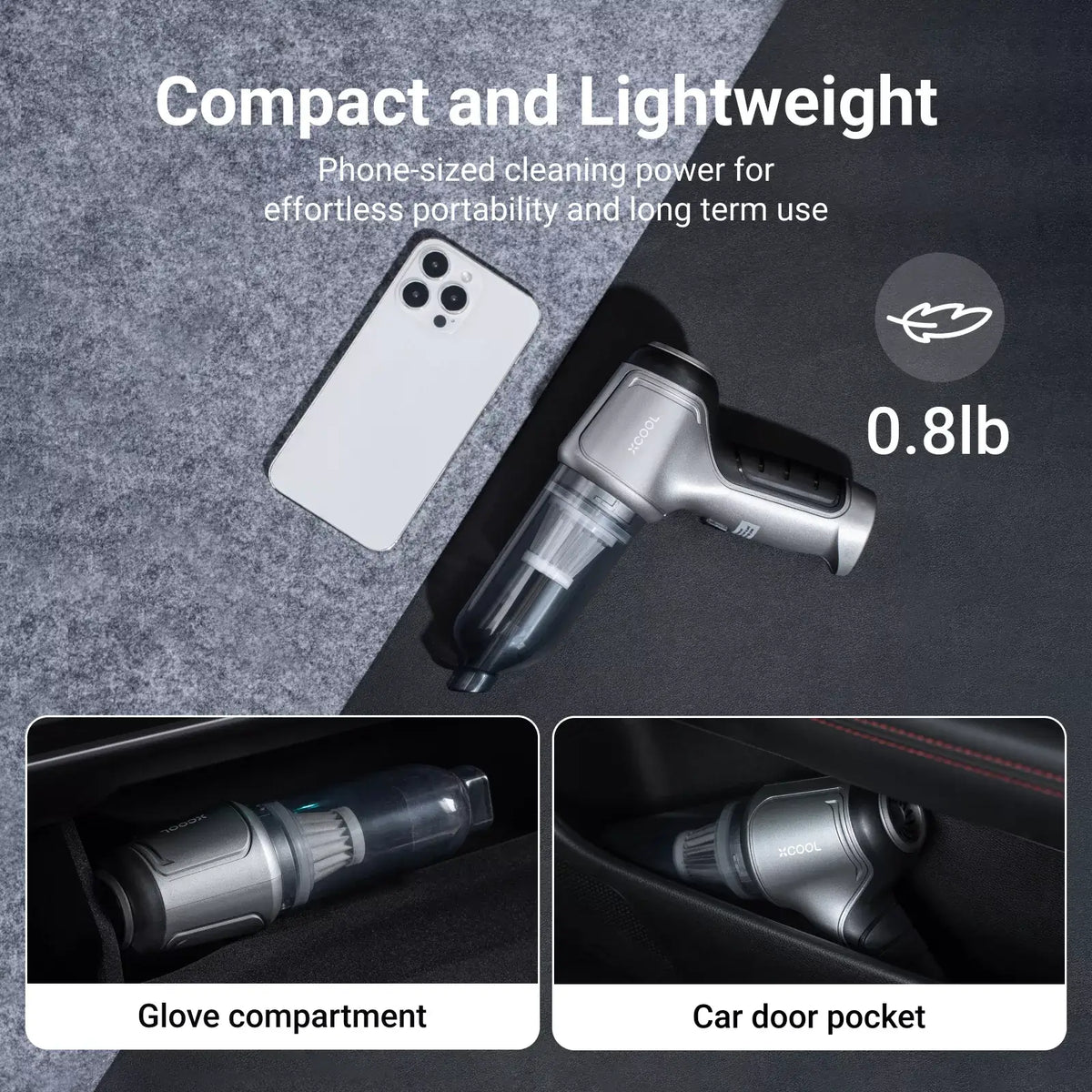 xCool cordless handheld car vacuum for car, home and pet hair - view 6