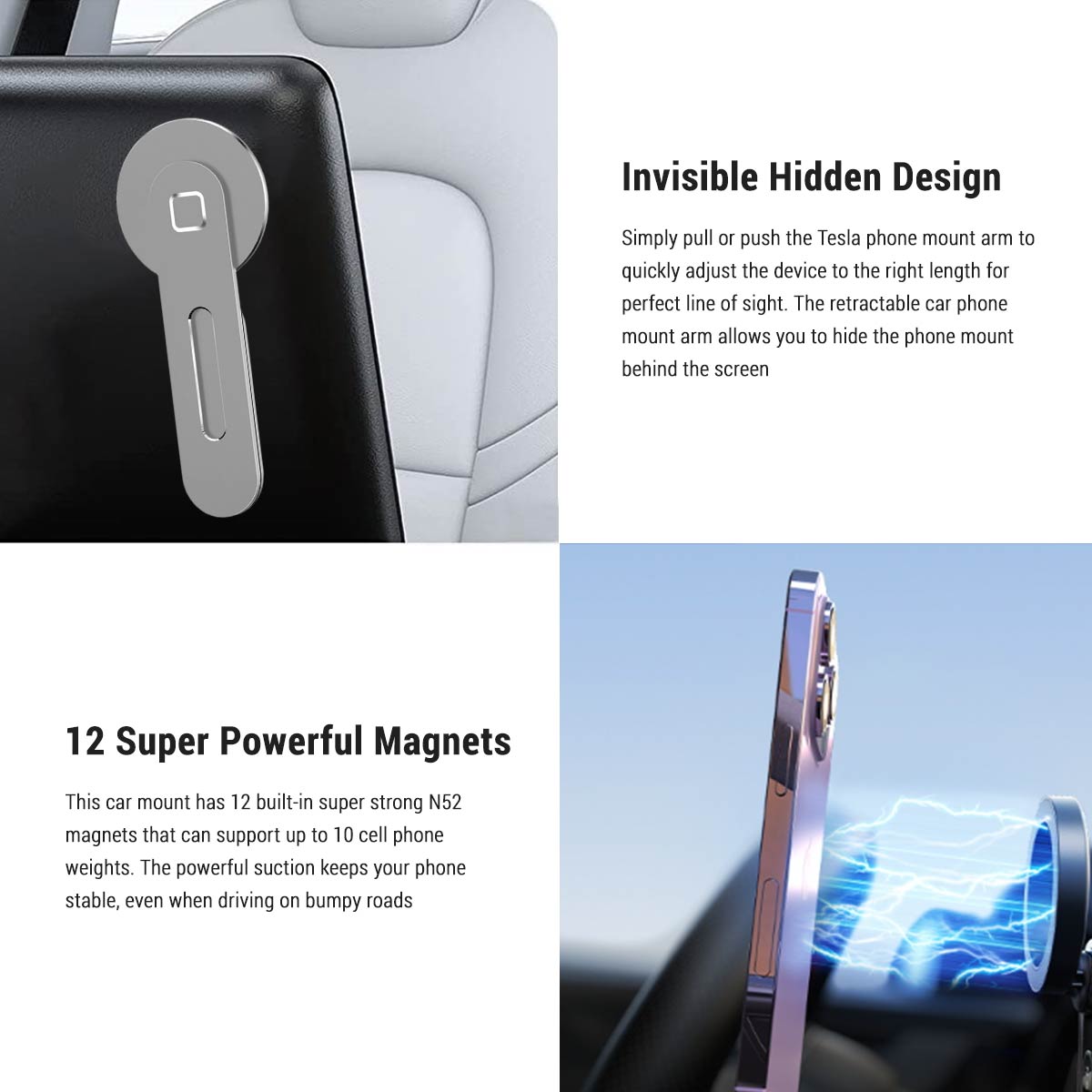 TESERY MagSafe Wireless Mount for Tesla